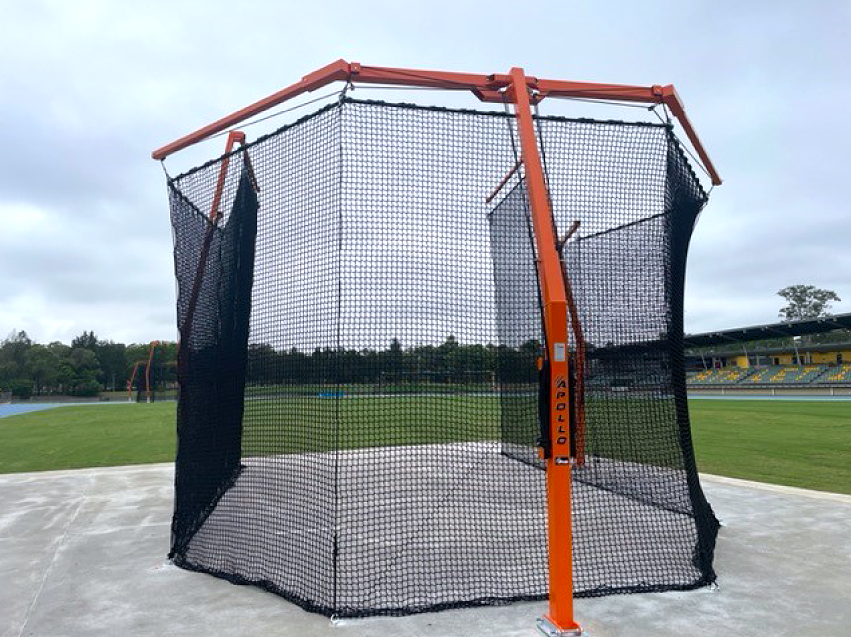 Hammer, Discus, Hammer cage, discus cage, athletics cage, athletics, shot put cage, athletics arena, throw cage, discus net, cage net, discus cage net, hammer net, discus circle, hammer circle, inground cage, playhard, play hard, play hard sports