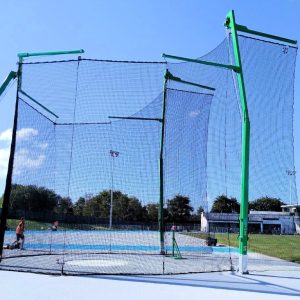 Discus cage, portable discus cage, club hammer discus, metal throwing cage, world athletics, hammer throw cage, hammer discus, throwing cage, ashton playing fields, discus throwing cages, carrara commonwealth games, hammer cage, hammer / discus throwing cages, play hard sports, PHS, play hard sports equipment, ern Harley drive, athletics equipment, barlow park, Griffith university, IAAF, Australia, international, hard sports, hammer and discus, athletics track equipment